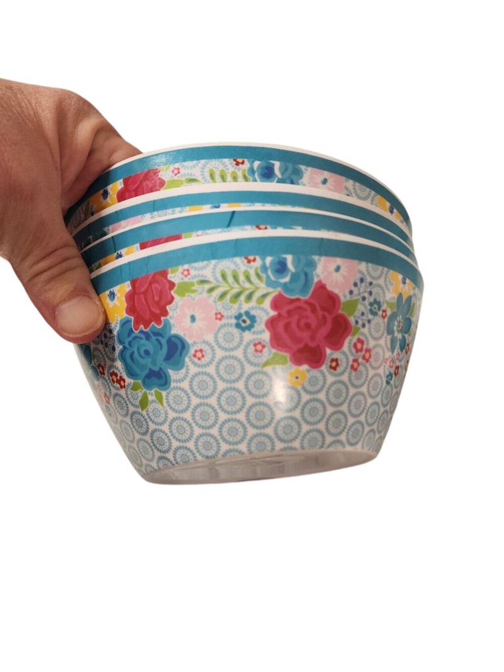 The Pioneer Woman Breezy Blossoms Melamine Plate & Bowls set of 4 each - Picture 5 of 9
